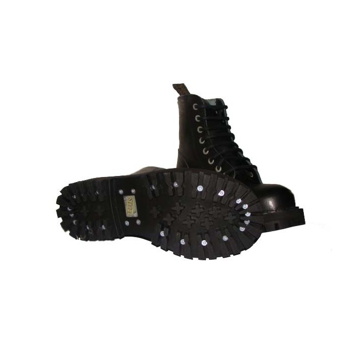 STEEL 8 DZIUROWE GLANY CZARNE