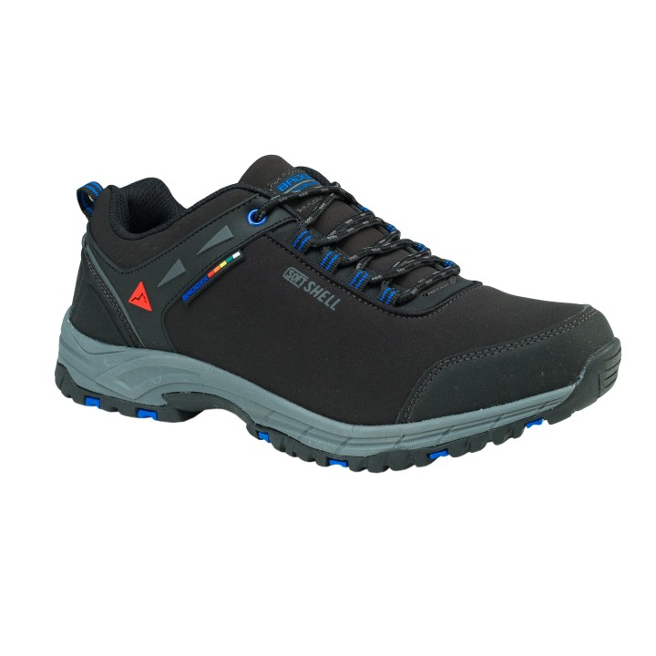 CZARNO - NIEBIESKIE BUTY TREKKINGOWE