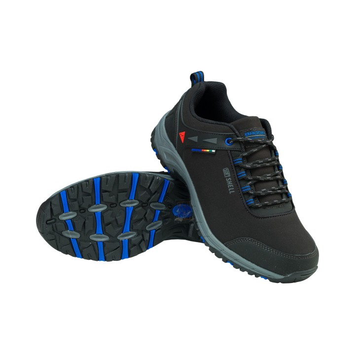 CZARNO - NIEBIESKIE BUTY TREKKINGOWE