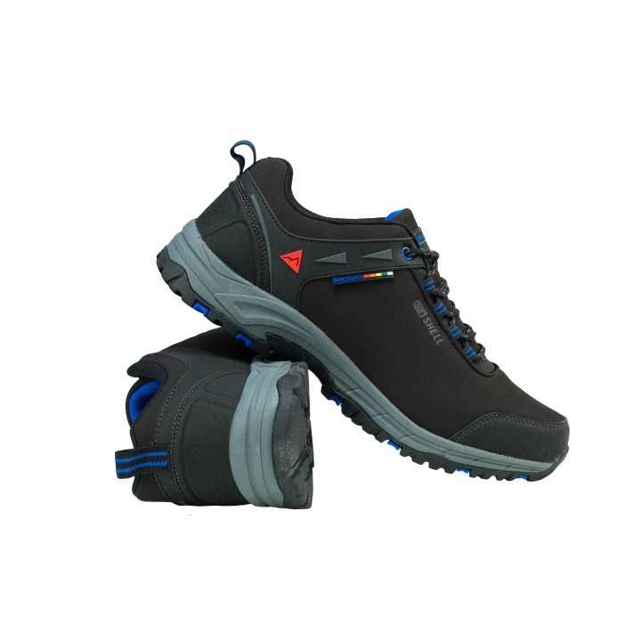 CZARNO - NIEBIESKIE BUTY TREKKINGOWE