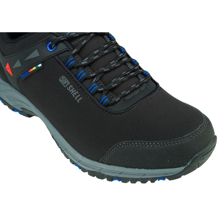 CZARNO - NIEBIESKIE BUTY TREKKINGOWE